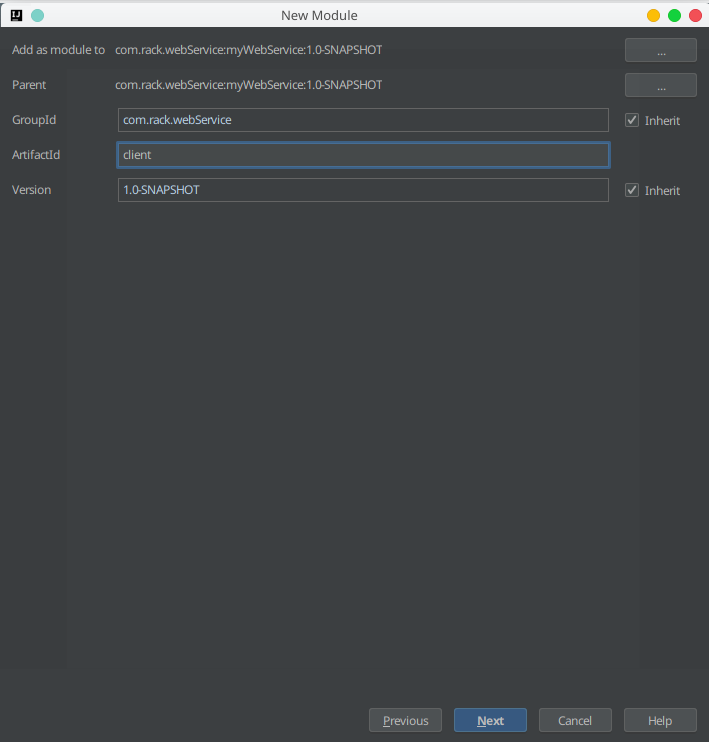 创建子项目client2