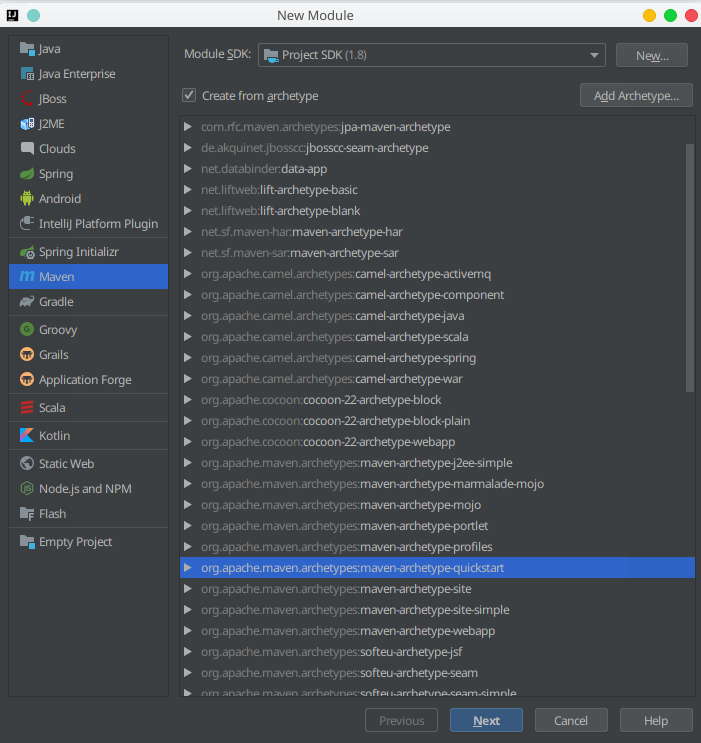 创建子项目server