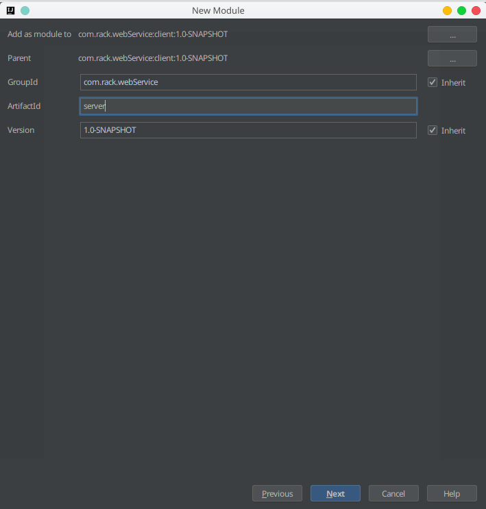 创建子项目server1